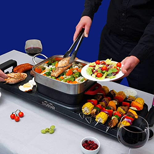 Smokeless Electric Grill and Hot Pot Combo Detachable Cooking Pan