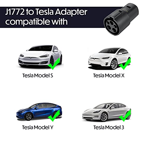 Lectron J1772 to Tesla Charging Adapter 60Amp /250V AC - Compatible with SAE...