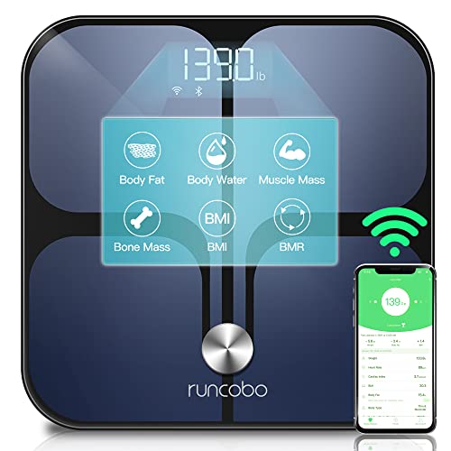 Bluetooth Body Fat Scale with Free iOS and Android App,Wireless Digital  Body Fat Weight Scale for Body Weight, Water,Muscle Mass, BMI, BMR, Bone  Mass