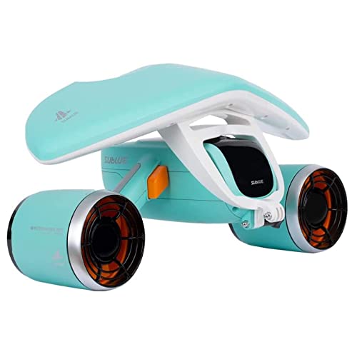 sublue WhiteShark Mix Underwater Scooter Dual Motors, Action Camera Aqua Blue