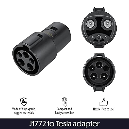 Lectron J1772 to Tesla Charging Adapter 60Amp /250V AC - Compatible with SAE...