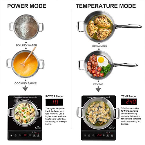 Duxtop 1800W Portable Induction Cooktop, Countertop Burner