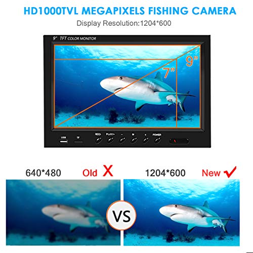Fishing Camera, Anysun Underwater Camera with DVR 9 9'' 30m/100ft+DVR