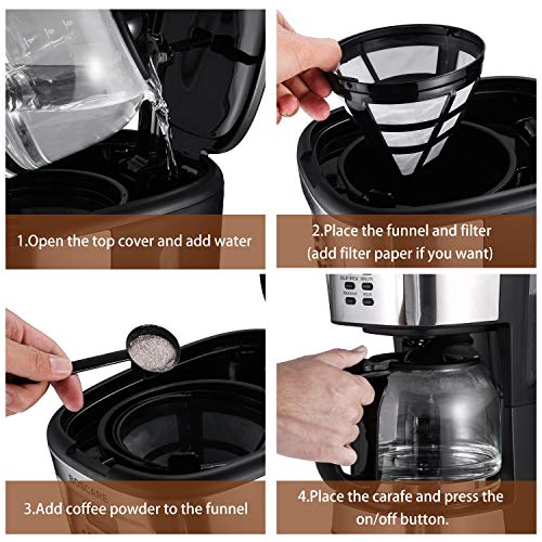 BOSCARE programmable coffee maker,2-12 Cup Drip Coffee maker, Mini Cof –  Deal Supplies