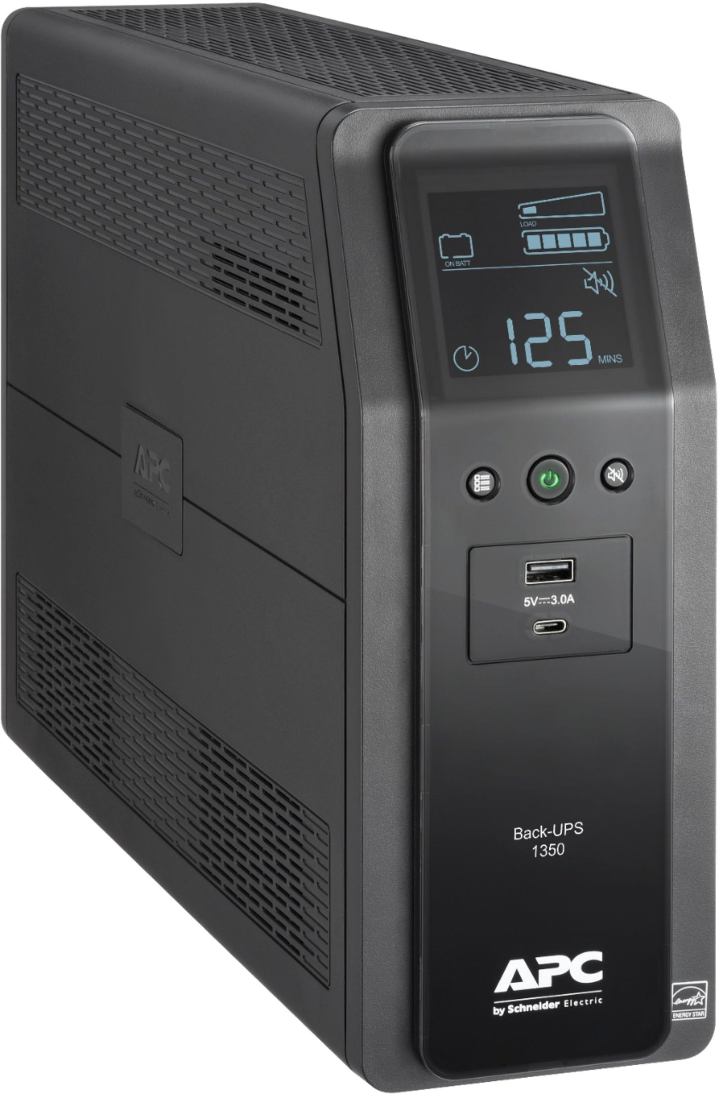 APC - Back-UPS Pro 1350VA Battery Back-Up System - Black