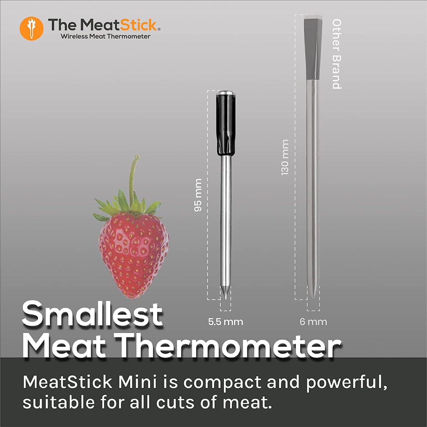 MeatStick MiniX Set | Wireless Meat Thermometer with Bluetooth | 260ft Range...