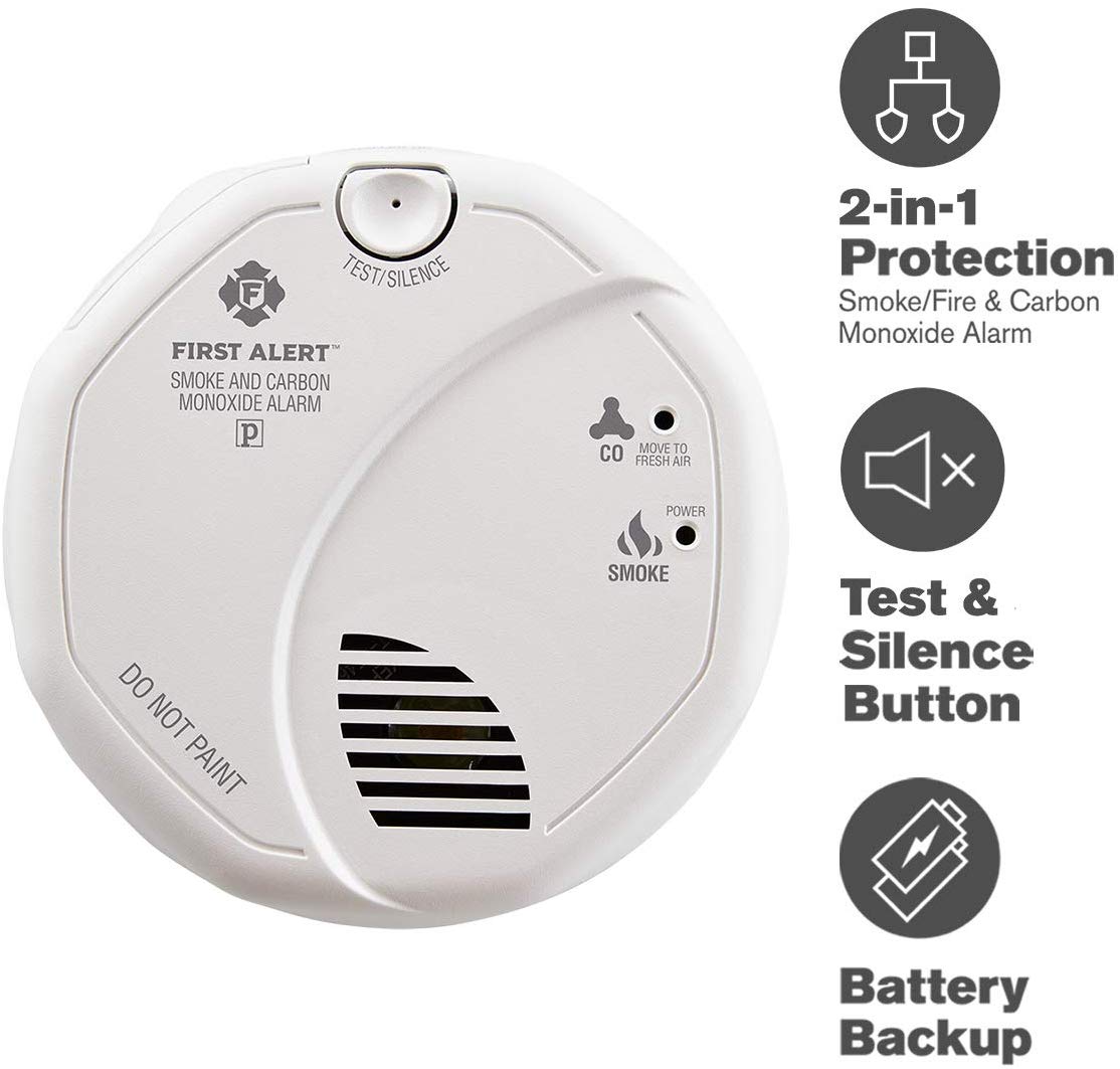 First Alert SC7010B Smoke Carbon Monoxide Detector, 1 pack, 1 White