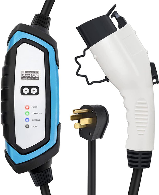 BougeRV Level 2 EV Charger, 240V 32Amp 25 Feet Charging Cable, Portable EVSE...