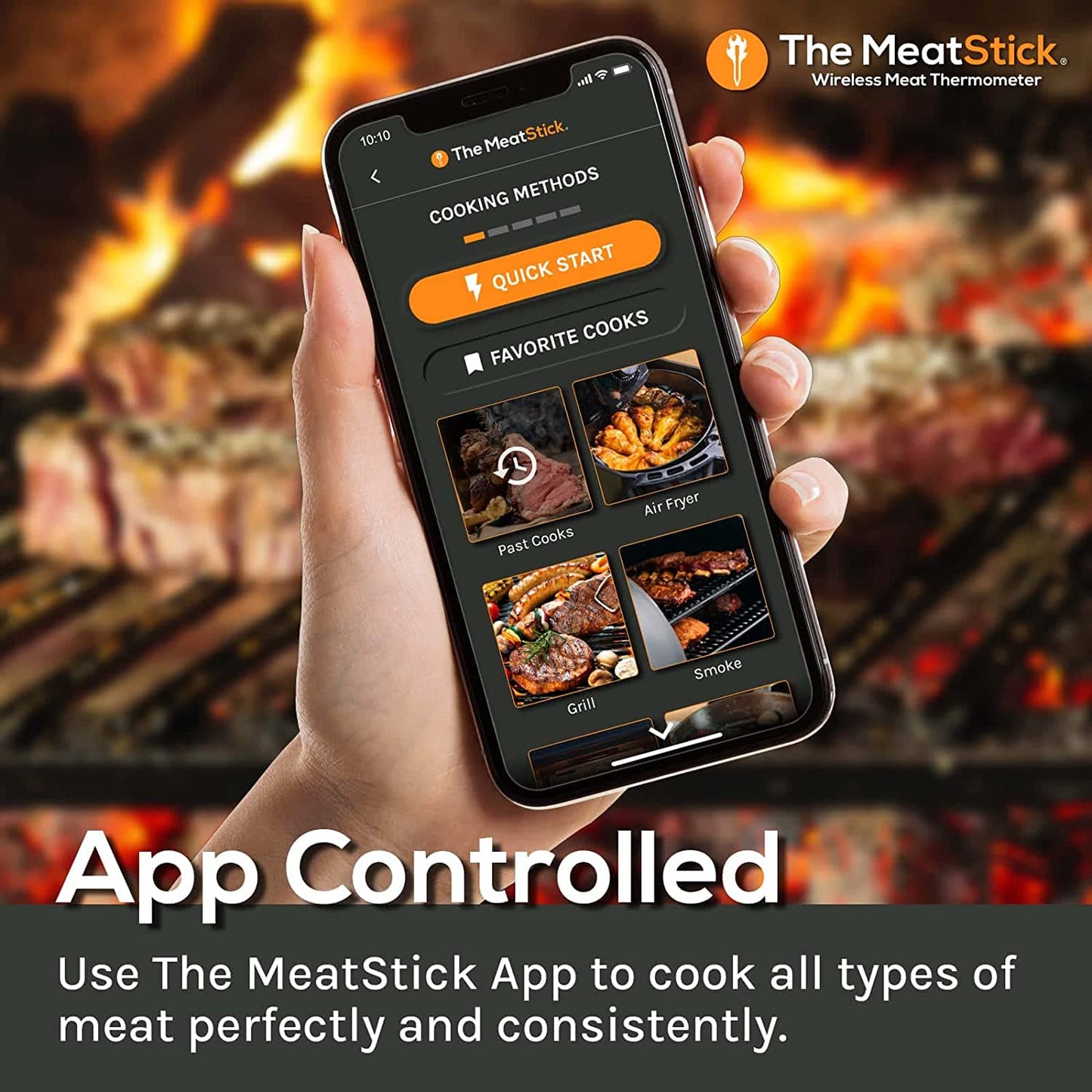 MeatStick MiniX Set | Wireless Meat Thermometer with Bluetooth | 260ft Range...